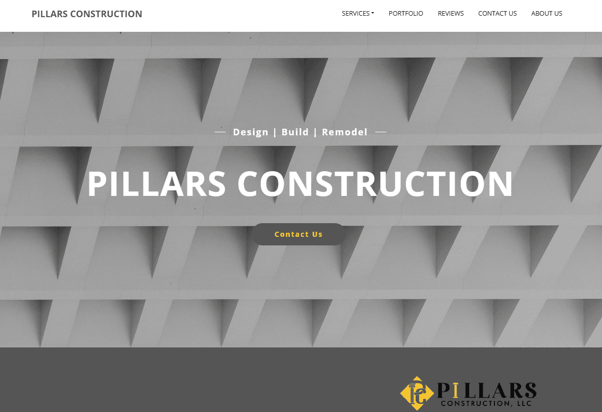 Pillars Construction MD Website